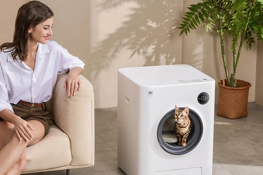 electric self cleaning litter box